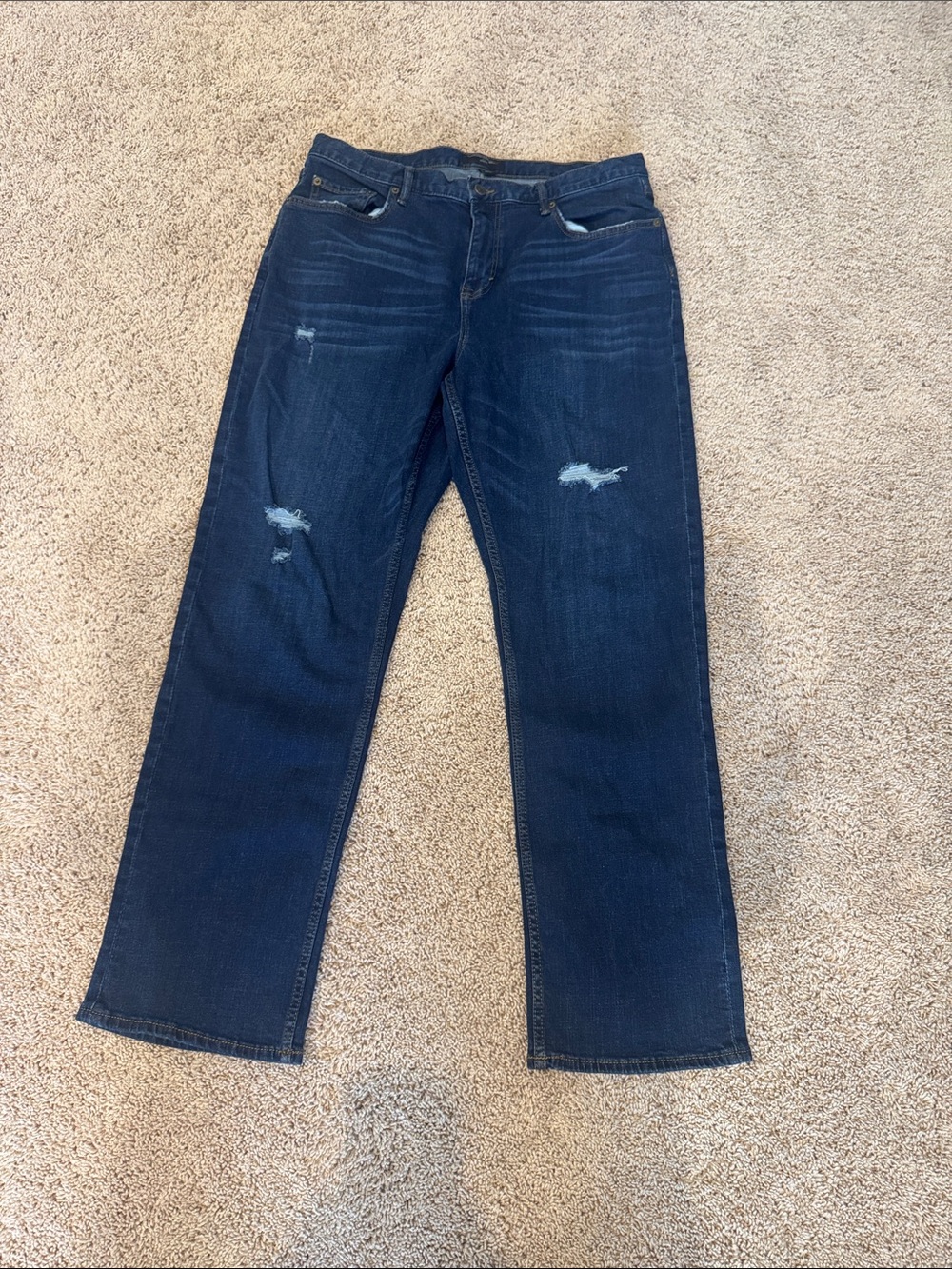Banana Republic Dark Blue Men's Distressed Jeans 36x32